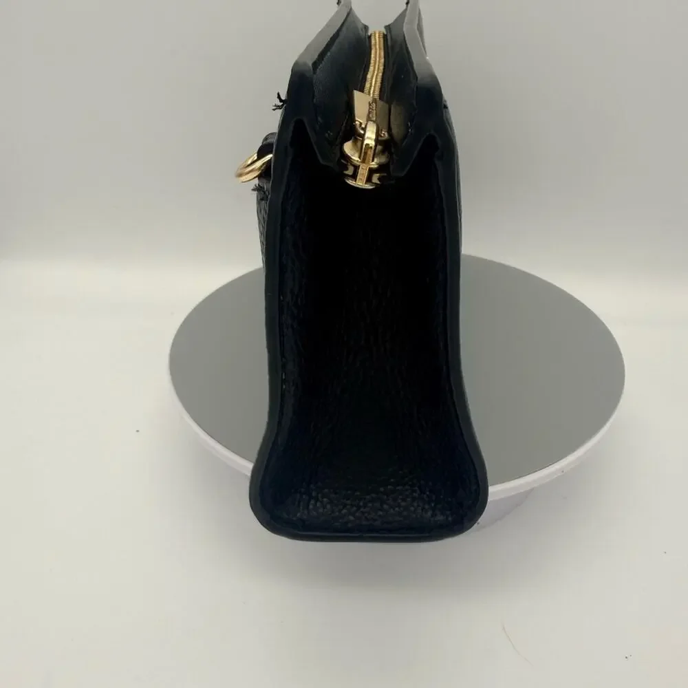 Michael Kors Valerie Small Pebbled Leather Crossbody - Black/Gold